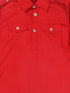 Sishu Boy's Red Pure Cotton Pathani Styl Kurta With Pyjama Set